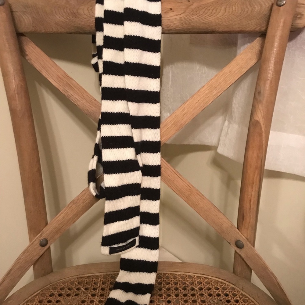Marc Jacobs skinny long striped scarf